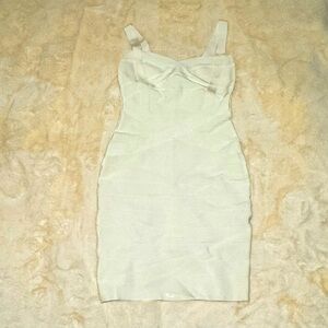 White bandage dress